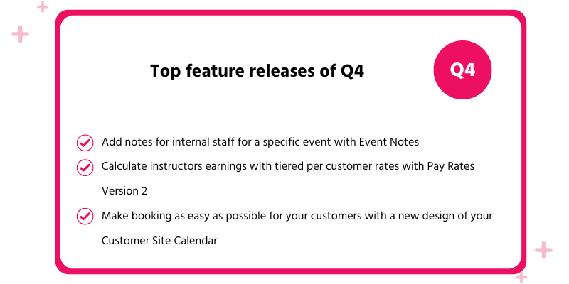 TeamUp's top feature releases of Q4 2023