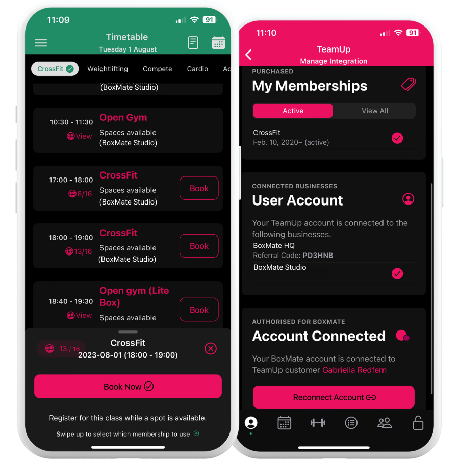 Copy of TeamUp website