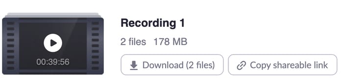 image of the recordings in Zoom